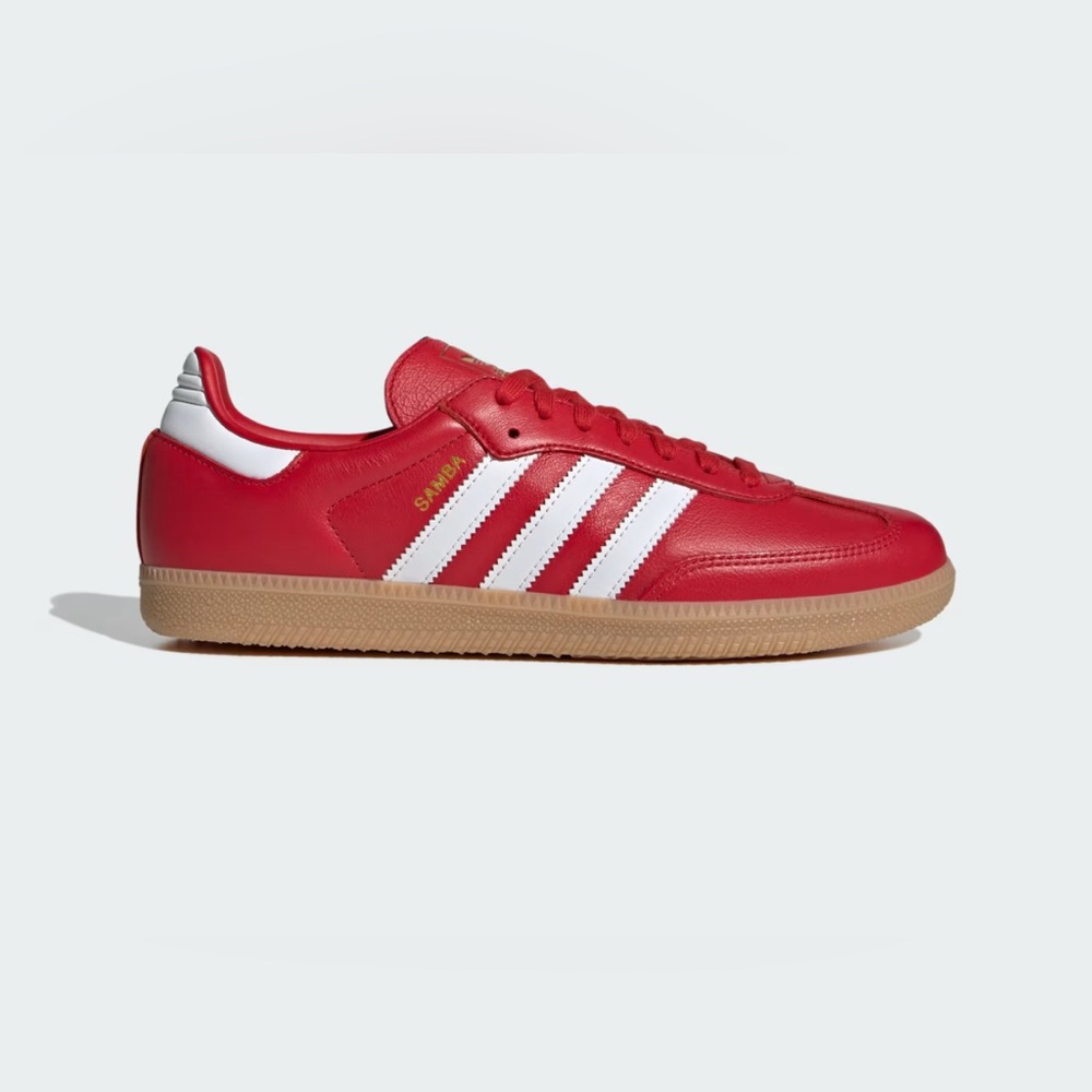 Adidas Samba Red and White Sneakers